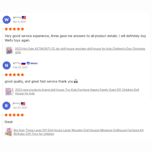 WEIFU New Real Wood kids cheap Christmas fai da te mobili in miniatura giocattolo regalo di compleanno casa delle bambole per bambine di 5 anni - Product Image 2