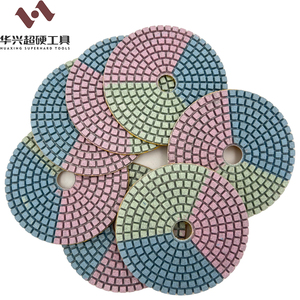 Nhà Máy nguồn 100 mét 4inch ba màu sắc kim cương ướt đánh bóng pad cho đá cẩm thạch Granite - Product Image 4