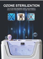 Baignoire moderne pour animaux de compagnie (chiens et chats) avec système de douche réglable, fond antidérapant et conception facile à nettoyer pour le toilettage des animaux