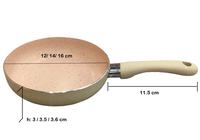 Mini poêle à frire en aluminium forgé antiadhésive avec poignée en bakélite, compatible gaz, qualité alimentaire, résistante à la chaleur, pour œufs