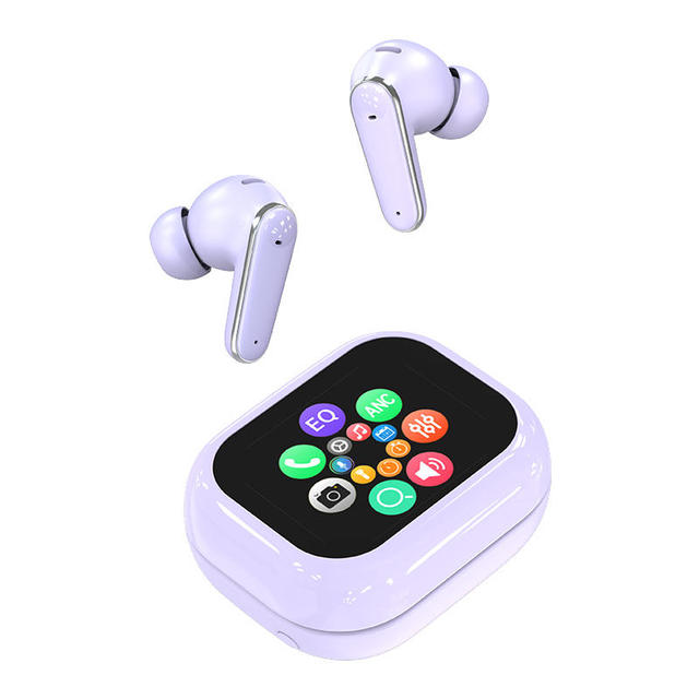 Smart Touch Screen TWS Wireless Earbuds Headset HiFi Stereo Earphones In-Ear ANC IPX4 Waterproof for 5.4 Wholesale OEM Earphones