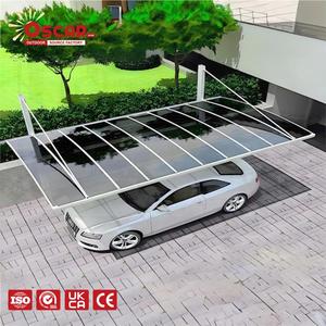 Auvents <span class=keywords><strong>pour</strong></span> parking extérieur et abri de voiture en polycarbonate, structure adaptée <span class=keywords><strong>pour</strong></span> cour et garage, abri de voiture en aluminium - Product Image 1