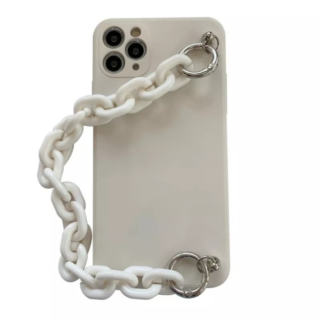 Luxury Style Women Hand Wrist Strap Chain Phone Case for IPhone 14 13 12 11 Pro Max Acrylic Chain Soft Tpu Cover Coque Funda