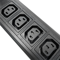 19-Zoll 1U 16A European Standard Network Rack Cabinet 8Ports Deutsche EU PDU Socket Power Strip PDU 1U 19in Europäische Standard PDU