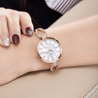 Jam Tangan Wanita SINOBI Terbaru dengan Mesin SEIKO, Mewah, Berlapis Emas, Set Gelang Quartz
