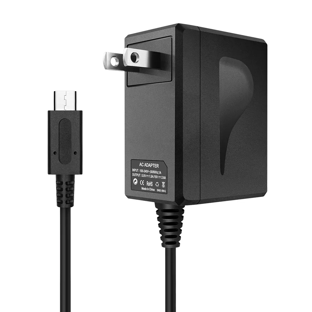 2023R UE adaptador de enchufe CA Cargador rápido para Nintendo Switch NS 2.6A cargador de viaje para interruptor de carga USB tipo C fuente de alimentación