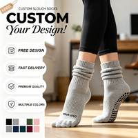 Chaussettes amples pour femmes, douillettes, en coton tricoté, froncées, côtelées, d'hiver, décontractées, mignonnes, doublées polaire, antidérapantes, personnalisables