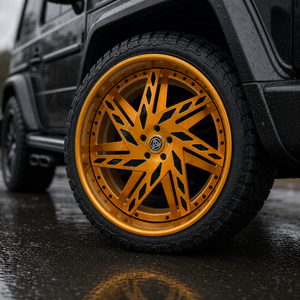 ล้อแม็กซ์ XINLAI คุณภาพสูง ลาย Candy Orange ขนาด 19 20 21 นิ้ว 5x112 ดีไซน์ Turbine Twist Diamond สำหรับรถยนต์ Mercedes C Class W206 Sport - Product Image 4
