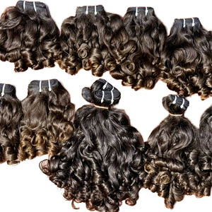 Cheveux indiens bruts bouclés et rebondissants, cuticules alignées, boucles birmanes, livraison directe, 26 pouces, extensions de cheveux <span class=keywords><strong>à</strong></span> cordon, Vietnam, Inde - Product Image 1