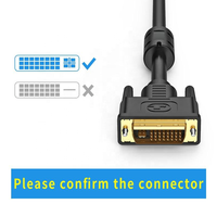 Câble DVI double liaison 24+5 mâle-mâle DVI-I haute définition pour moniteur PC et téléviseur, marque OEM, longueurs optionnelles : 0,5m, 1m, 3m, 10m, 15m