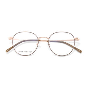 กรอบแว่นตาโลหะทรงกลม Danyang รุ่น 34918 กรอบเต็ม น้ำหนักเบา เลนส์อะคริลิกสำหรับทุกเพศ - Product Image 1