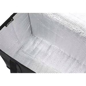 Sac isotherme de 30 L en non-tissé, écologique, rouge, avec fermeture éclair étanche, pour le transport de repas – Vente en gros - Product Image 4