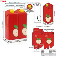 Boîte d'emballage liquide aseptique Gemina Brik 1L avec laminage mat et gaufrage pour ligne de remplissage de boissons