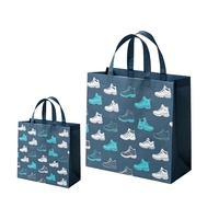Sac non tissé laminé pailleté avec logo personnalisé pour magasin de mode, sac de shopping et de cadeaux