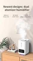 Humidificateur d'air ultrasonique commercial à brume froide avec réservoir d'eau de 6 L à remplissage par le haut, affichage LED intelligent, idéal pour les pièces sèches à domicile (OEM)