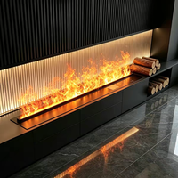 Cheminée 3D ultra-étroite à atomisation intégrée pour la décoration intérieure, humidificateur à flamme simulée, efficacité énergétique, protection contre la surchauffe