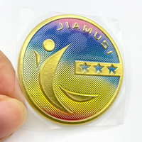 Insigne de club personnalisé vêtement logo étiquette 3D imprimé patchs en caoutchouc transfert de chaleur TPU métal argent or pour tissu chapeau