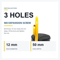 Verrou de stationnement solaire sans fil avec contrôle par application Bluetooth, verrou automatique pour espace de stationnement extérieur pour la gestion des parkings