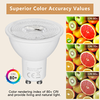 Ampoules LED GU10 au design moderne 6W MR16 Spot en plastique et aluminium Options de couleur 3000K/4000K/6000K IP44 pour éclairage intérieur et extérieur