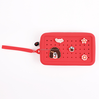 Étui à crayons en silicone avec breloques DIY pour cadeaux promotionnels, breloques personnalisées, couleurs, série de Noël et de fêtes