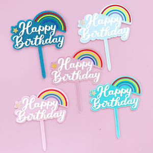 การออกแบบที่หรูหรา0-9ตัวเลขเทศกาลตกแต่งกา<span class=keywords><strong>ร์</strong></span>ตูนเดอ<span class=keywords><strong>ร์</strong></span>แมนเค้ก Topper เฟลิซ Cumpleanos คริลิค<span class=keywords><strong>ส</strong></span>ายรุ้งเค้กท็อปเป<span class=keywords><strong>อร</strong></span>์ - Product Image 3