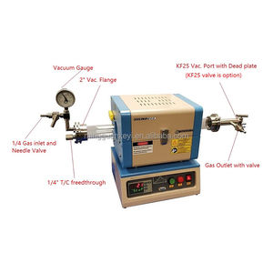 1200c Compacte Mini-Gesplitste Buisoven W/Vacuüm Flenzen & Facultatief 1 ", 2" Of 2.36 "Od Buis-OTF-1200X-S - Product Image 2