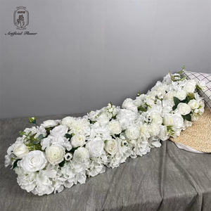 Arreglos Florales Artificiales, Camino de Mesa con Flores Blancas, Camino de Mesa Largo para Decoración de Bodas y Escaleras - Product Image 5