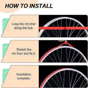 Bande de protection de jante de vélo en TPU durable et légère, anti-crevaison, pour jante arrière de VTT - Product Image 6