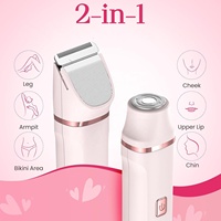 Rasoir électrique indolore pour femme, tondeuse bikini, rasoir corporel et facial remplaçable pour femme