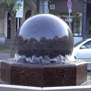Jardim ao ar livre Rolling Round Shape Stone Effect Water Ball Fountain