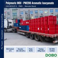 DOBO Wannate Polymeric MDI PM200 Isosianat Aromatik CAS 9016-87-9 NCO 31% untuk Panel Insulasi Busa PU Pelapis Anti Air