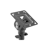 CHARMOUNT Promotion Spéciale Support de Projecteur Mural/Plafond en Acier Laminé à Froid Noir Rotation 360 Degrés Inclinaison -25° à 25° Charge 10kg