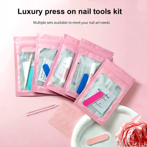 Kit d'outils de manucure professionnel pour pose d'ongles : lime à ongles, lingettes alcoolisées, bâtonnet, dissolvant de colle gelée, ensemble d'outils pour ongles - Product Image 6