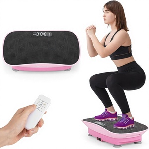 Plateforme vibrante d'exercice HALLEY en ABS avec écran numérique, télécommande 10 vitesses, pour fitness à domicile et entraînement corporel complet - Product Image 1
