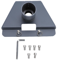 Support antichoc en alliage d'aluminium gris premium, fixation deux-en-un avec goupilles de verrouillage et adaptateur de tuyau pour installation extérieure Starlink Gen3 V3