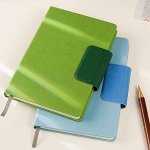 Carnet de notes professionnel A5 en cuir PU de qualité supérieure, reliure cousue avec boucle, agenda de bureau, enregistrement de réunions, 100 feuilles imprimables - Product Image 4