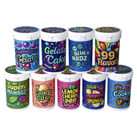 Emballage personnalisé pour herbes sèches et fleurs, 3,5 g, en canettes de soda en plastique, pour bonbons, biscuits, gommes comestibles, pots scellés en plastique de 100 ml