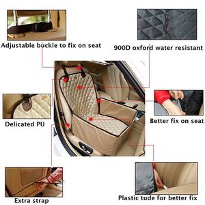 Housse de siège auto pour animaux de compagnie BSCI, siège surélevé 2 en 1, housse de siège avant de luxe pour chiens et chats, antidérapante, imperméable - Product Image 6