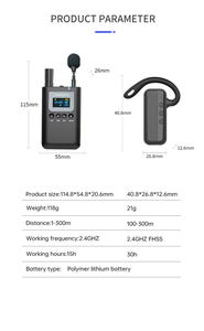 Système de guide touristique numérique sans fil 2,4 GHz, autonomie de plus de 20 heures, guide audio pour visites d'usine et traduction en église - Product Image 4