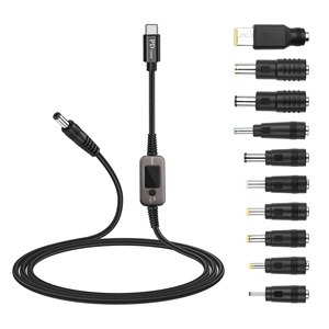 Câble factice Type-C vers DC DC005 multifonction à tension réglable 9V-20V 100W pour la charge des ordinateurs portables, des caméras embarquées et des moniteurs - Product Image 1