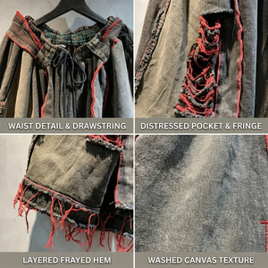 Nuevos Shorts de Mezclilla Rasgados para Hombre, Proveedor de Moda Urbana, Shorts Anchos de Jean TKAN828, Shorts Vintage Desgastados Estilo Hip Hop para Hombre - Product Image 3