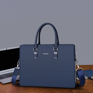 Maletín <span class=keywords><strong>de</strong></span> Negocios <span class=keywords><strong>de</strong></span> Alta Calidad, Impermeable, <span class=keywords><strong>de</strong></span> Cuero PU, para Oficiales y <span class=keywords><strong>Abogados</strong></span>, con Dos Bolsillos <span class=keywords><strong>Principales</strong></span>, Bandolera, para Portátil - Product Image 1