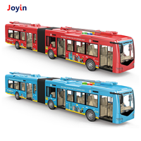 Ensemble de jouets de véhicule de ville de 1:16 avec fonction d'inertie et son réaliste Bus à deux étages pour les enfants dans les aventures de voyage et les jeux en plein air