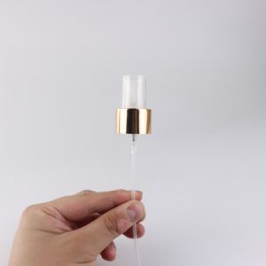 Pulverizador de perfume cosmético com bomba de névoa de alumínio anodizado ouro 24/410 - Product Image 3