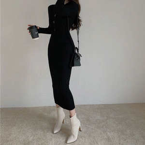 <span class=keywords><strong>Robe</strong></span> <span class=keywords><strong>pull</strong></span> midi élégante en coton de haute qualité, à col en V, ajustée, douce et <span class=keywords><strong>longue</strong></span> - Product Image 4