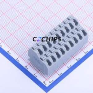 KF250T-5.0-2*9P Spring Terminal Block Through hole Component (THT),P=5mm Connector 2x9P 5mm Gray 18P - Product Image 1