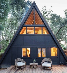 Glamping Resort Lodges Lago Montana Cabina De Vacaciones Casa Prefabricada Triangulo Un Marco Cabina Kits - Product Image 2