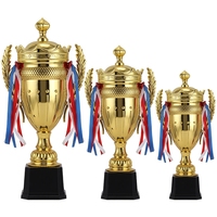 Trophée de football en métal universel, couronne métallique, grand trophée, vente chaude, haute qualité, grand trophée plaqué, trophée de football américain en métal
