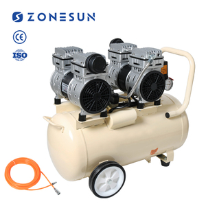 Compresseur d'air silencieux sans huile ZONESUN ZS-AC50L 50L à piston en cuivre pur pour dentisterie, travail du bois, peinture, pompe à air portable - Product Image 1