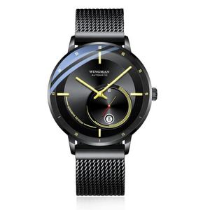 Reloj de Pulsera de Acero Inoxidable, Diseño de Esqueleto de Lujo, Esfera Curva, Cristal Mineral de Doble Cúpula, Reloj Mecánico Automático - Product Image 5